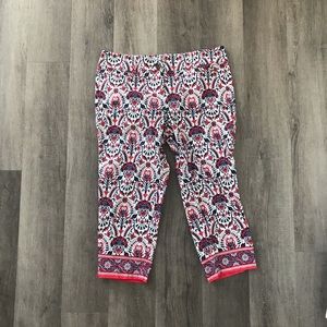 Loft Patterned Crop Pants